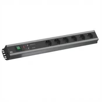 Maitinimo skirstytuvas Bachmann 300.011 6 AC lizdai 2U juoda pilka