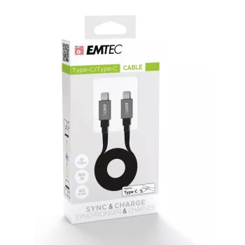 USB-C laidas Emtec T700C2 1,2 m juodas