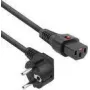 ACT maitinimo laidas CEE 7/7 kampinis kištukas - C13 IEC Lock juodas 3 m, EL234S