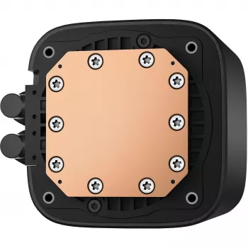Skysčio aušintuvas DeepCool LE360 V2 su 3x 120 mm ventiliatoriais, hidrodinaminiu guoliu, juodas, palaiko LGA1150/1151/1155/1200/1700/AM4/AM5