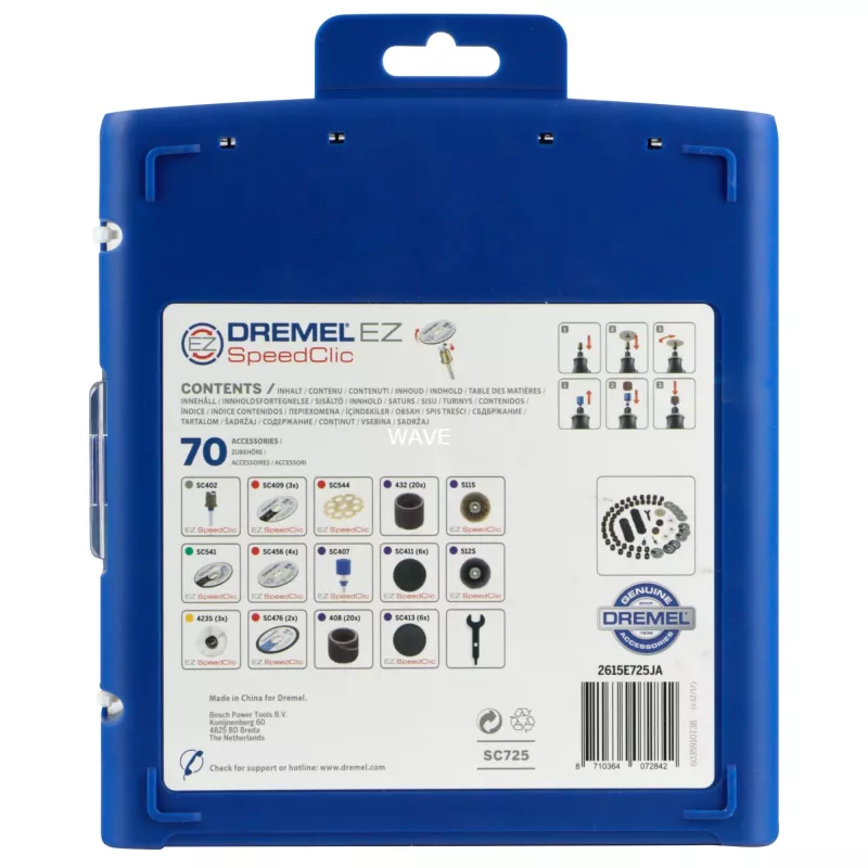 Priedų rinkinys Dremel EZ SpeedClic Universalus 70 dalių
