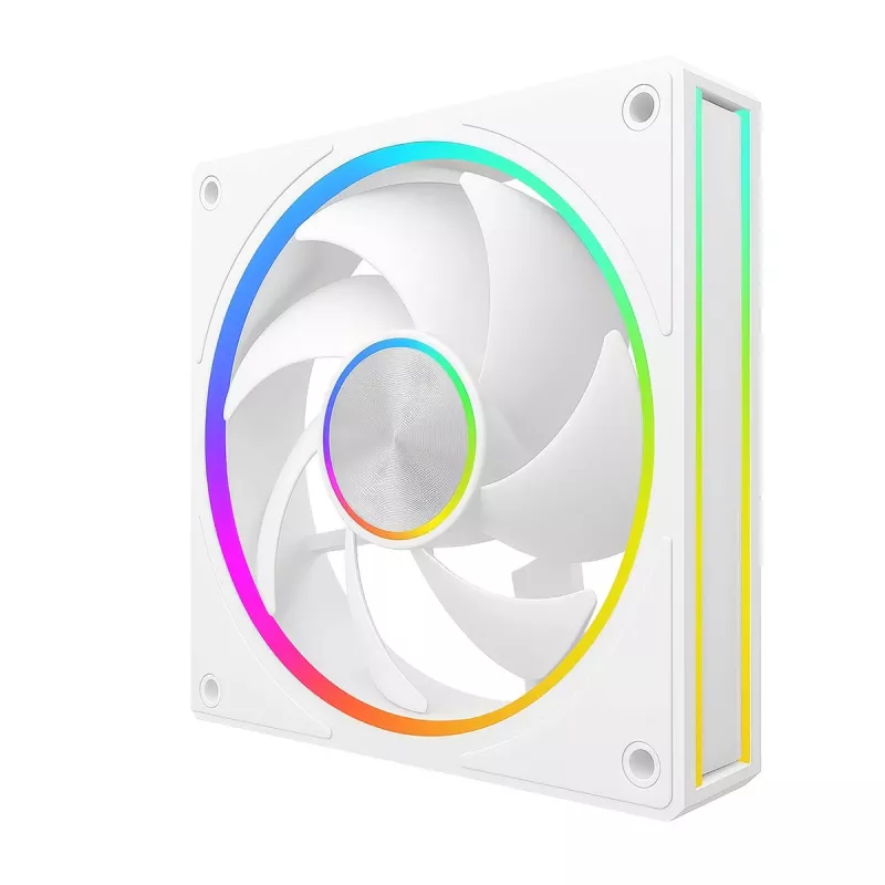 Korpuso ventiliatorius MODECOM VOLCANO LOOP 120 ARGB White – 120 mm, ARGB apšvietimas, PWM palaikymas, 400–1400 RPM