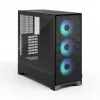 PC korpusas Fractal Design Pop 2 Air Black TG RGB Midi bokštas — ATX/Micro‑ATX/Mini‑ITX, 3x120mm priekyje, 1x120mm gale, 2,5 colio+3,5 colio lizdai