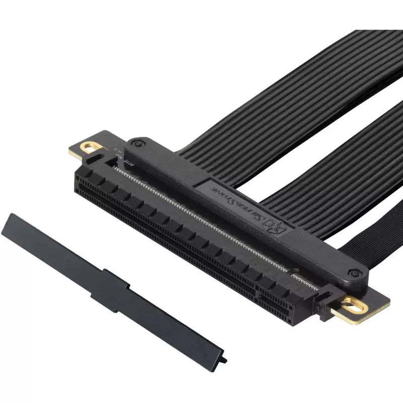 SilverStone SST-RC05-220 PCIe 4.0 x16 „riser“ kabelis, 22 cm, juodos spalvos