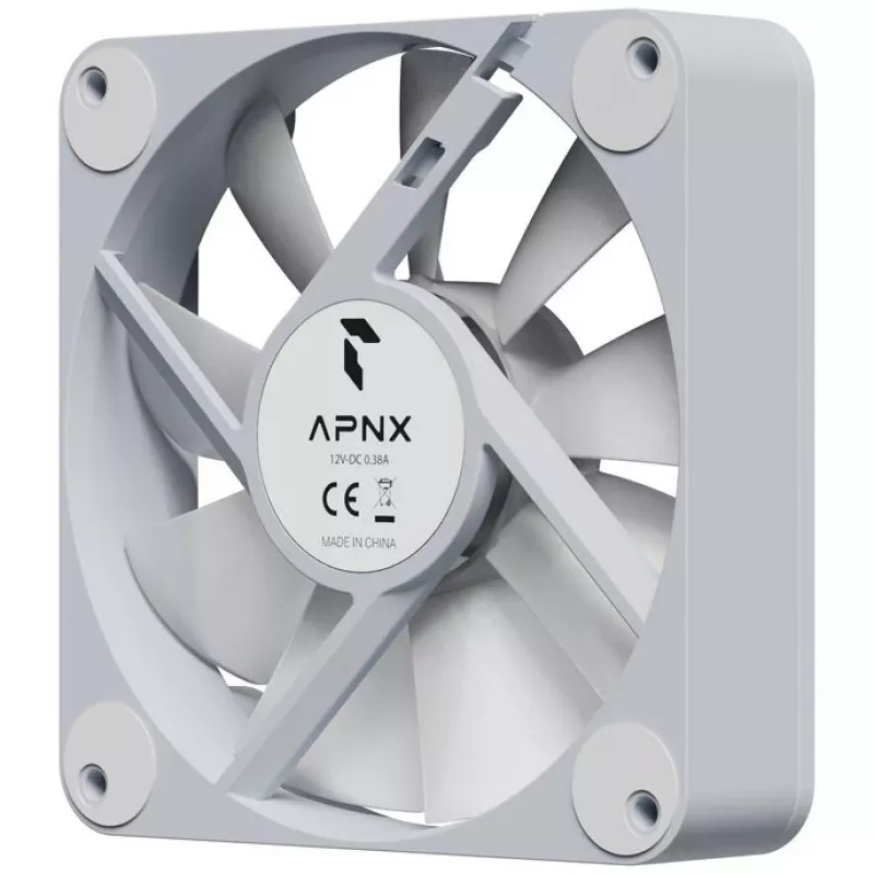 Aušinimo ventiliatorius APNX FP1-120-R PWM ARGB Baltas 120mm, PWM valdymas, ARGB apšvietimas