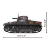 Konstruktorius Cobi Panzer I Ausf. B – 654 detalės, detalus tanko modelis