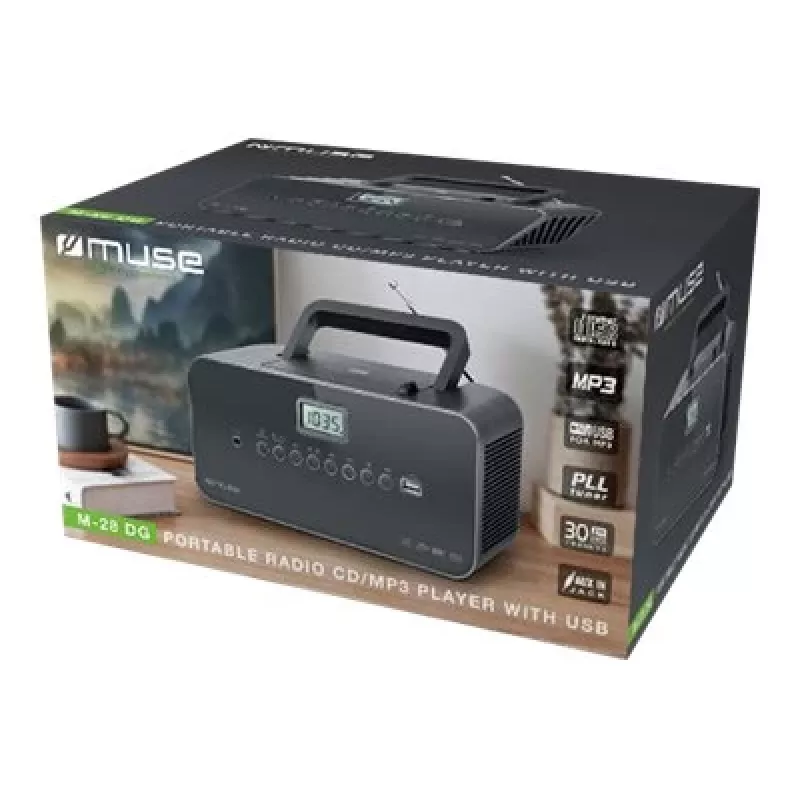 Nešiojamas CD grotuvas Muse M-28 DG, juodas