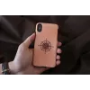 Apsauginis dėklas iPhone X/XS iš medžio ir polikarbonato, juodas su kompasu