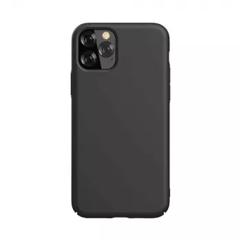 Silicone Dėklas Devia Nature Series, skirtas iPhone 12 Pro Max, juodas, minkšto prisilietimo apsauginis dangtelis