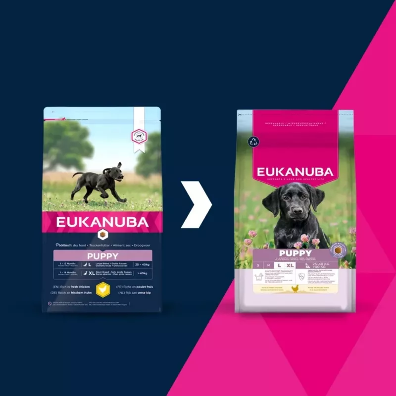 EUKANUBA Puppy Large/XL sausas ėdalas šunims su daug vištienos, 15 kg