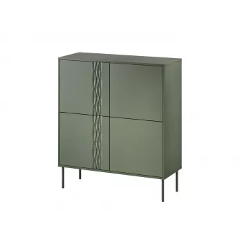 Cama 4D komoda TRESSE 100x40x110 matinis žalias