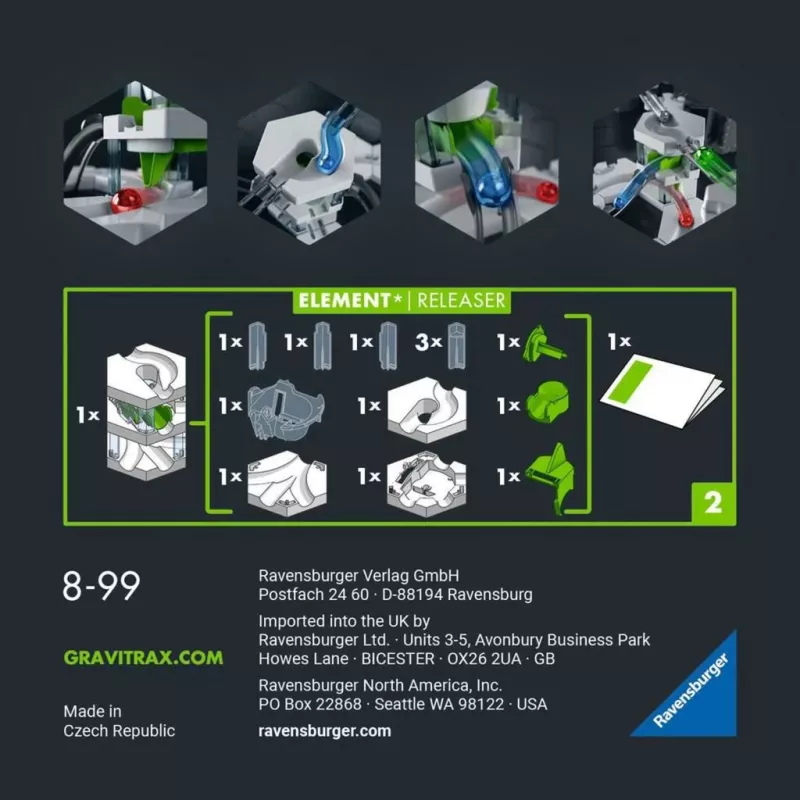 Ravensburger GraviTrax PRO Element Releaser – marmurinių rutuliukų takelio elementas (27486)