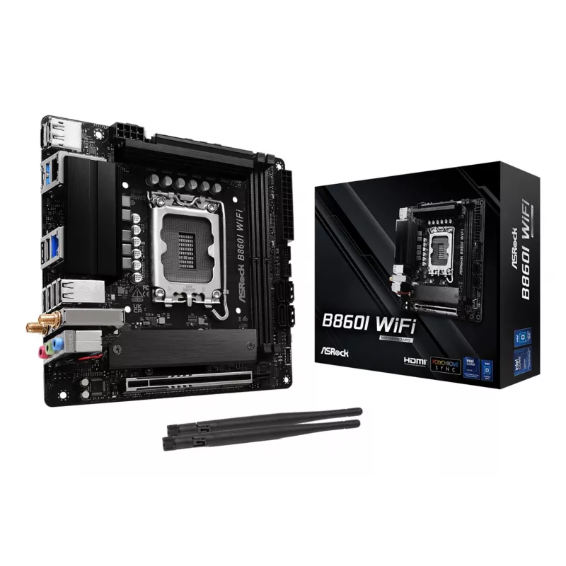 ASRock B860I WiFi Mini-ITX pagrindinė plokštė