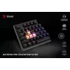 Savio Phenix SAVGK-RED belaidė mechaninė klaviatūra (82 klavišai, 75 %, Gateron Pro, RGB, RF 2,4 GHz / Bluetooth / USB)