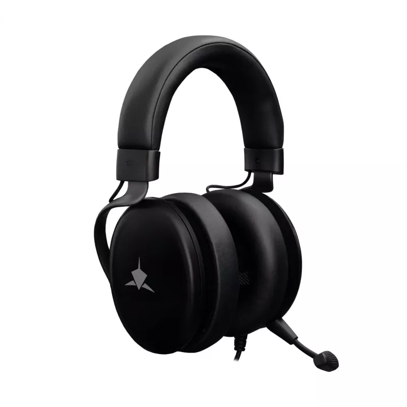 Žaidimų ausinės White Shark GH-2540 Elephant Black su RGB apšvietimu ir nuimamu mikrofonu