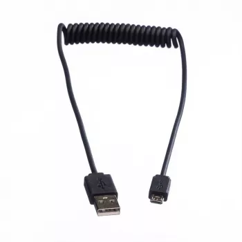 ROLINE USB 2.0 spiralinis laidas - A - Micro B - tiesus/tiesus 1,0 m - ekranuotas - USB 2.0 Micro B tipas - 1 mm - spiralinis (11.02.8317)