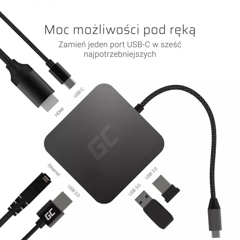 Green Cell AK61 USB-C dokas nešiojamam kompiuteriui