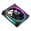 120 mm PC ventiliatorius DeepCool FL12 3 viename, juodas, 120×25 mm, 2150 RPM, skysčio dinaminis guolis, PWM, 55 CFM, 32 dB, 3 vnt. pakuotė