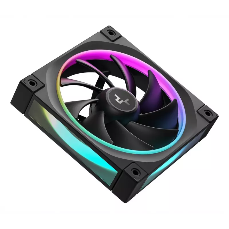 120 mm PC ventiliatorius DeepCool FL12 3 viename, juodas, 120×25 mm, 2150 RPM, skysčio dinaminis guolis, PWM, 55 CFM, 32 dB, 3 vnt. pakuotė