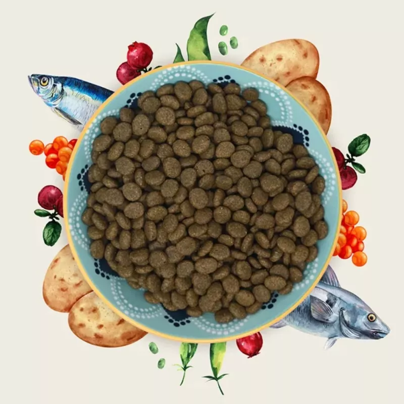 EDEN White Fish with Herring Caviar - sausas ėdalas katėms - 1,5 kg