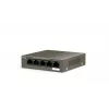 Tinklo jungiklis TENDA TEG1105P-4-63W-EU, 5x Gigabit RJ-45, 4x PoE (57,8 W bendra galia), 10 Gbit/s perjungimas