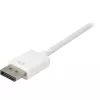 Adapterio laidas DisplayPort į DVI Sharkoon 0,15 m baltas — DisplayPort 1.2 į DVI