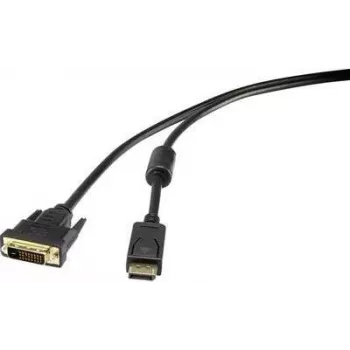 Renkforce RF-3301142 vaizdo kabelis-adapteris 1 m DisplayPort DVI-D juodas (RF-3301142)