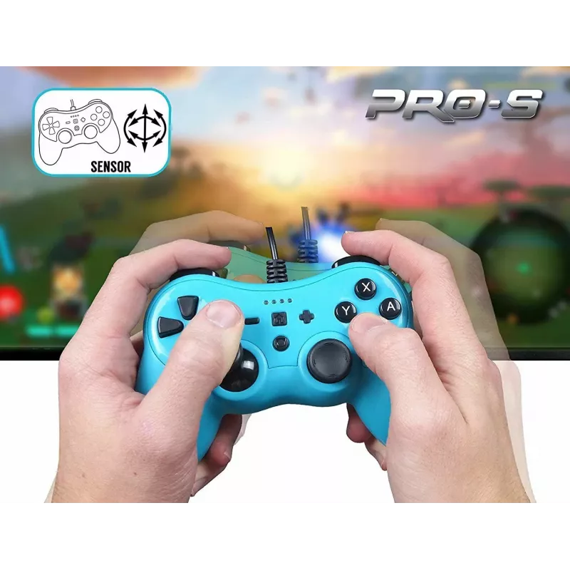 Laidinis valdiklis SUBSONIC SA5488-1 Neon Blue – skirtas Nintendo Switch, laidinis ryšys