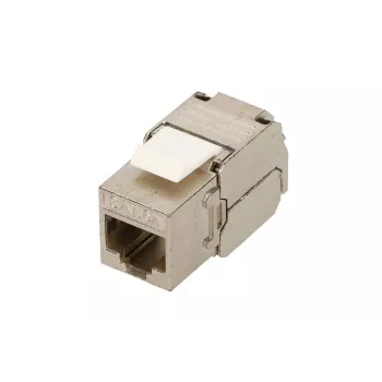 Extralink Keystone CAT6A STP RJ45 kampuotas metalinis kištukinis lizdas, vieno prievado
