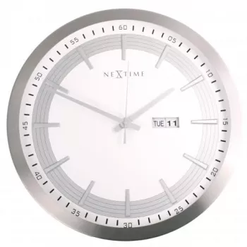 NeXtime klok 3009 Captain sieninis laikrodis, Ø44 cm, baltas