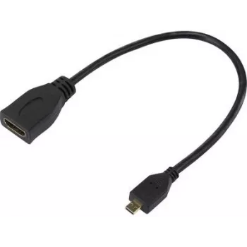 SpeaKa Professional HDMI adapteris [1x HDMI-Mikro kištukas - 1x HDMI lizdas] juodas, paauksuoti kontaktai (SP-7870588)