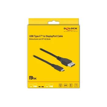 USB Type-C į DisplayPort laidas DeLOCK 86040 8K 60 Hz 1,5 m