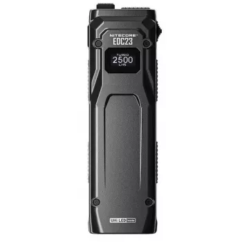 Rankinis žibintuvėlis Nitecore EDC23 – kompaktiškas, įkraunamas per USB, juodas