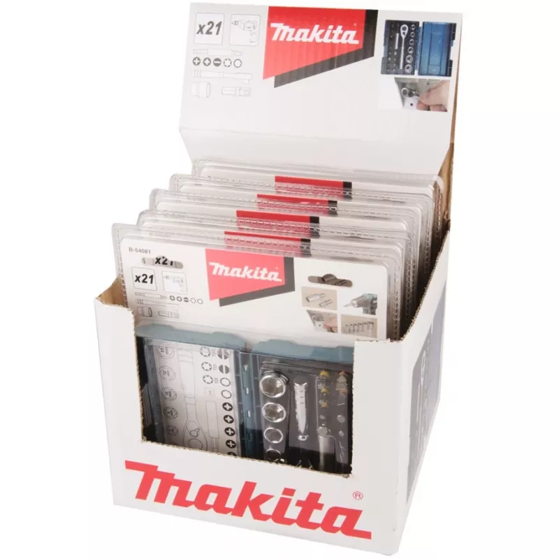 Makita atsuktuvų antgalių ir reketinis rinkinys, 21 vnt (B-54081)