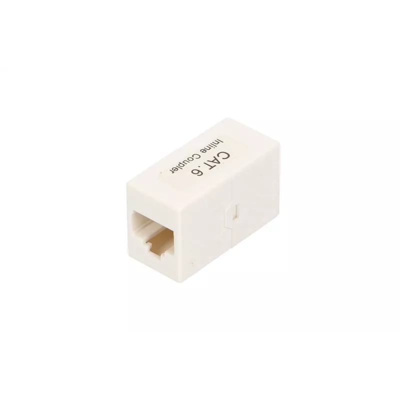 Jungiamoji dėžutė Extralink RJ45 CAT6 UTP, plastikinė, balta, 1 vnt.