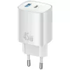 Įkroviklis USAMS CC290 T66 45W GaN USB-A + USB-C