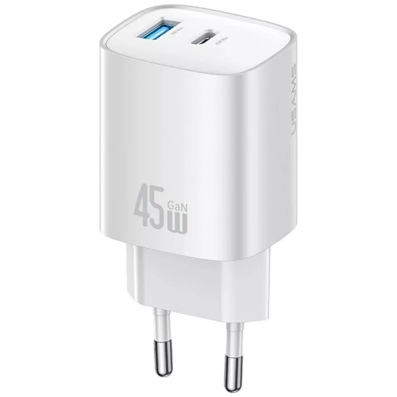 Įkroviklis USAMS CC290 T66 45W GaN USB-A + USB-C