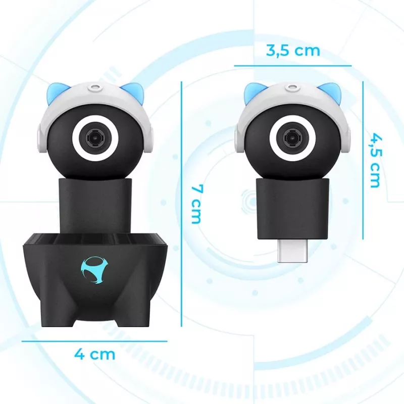 Subsonic Playcam 1080 2in1 HD Mini kamera, skirta Nintendo Switch 2, šviesiai mėlyna