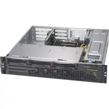 Super Micro Supermicro SC825M BTQC-R802WB - stovo korpusas - montuojamas į stovą - 2U - patobulintas, išplėstas ATX - SATA/SAS - karštasis keitimas - 800 W - juodas (CSE-825MBTQC-R802WB)