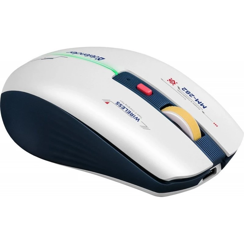 Belaidė žaidimų pelė DEFENDER MM-282 RF – ambidekstrinė, optinė 1800 DPI, 5 mygtukai, USB, maitinama baterija