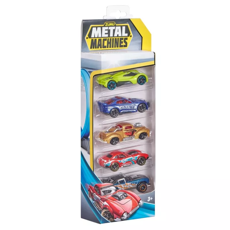 Zuru Metal Machines 1:64 liejamų metalinių automobilių 5 vnt. rinkinys, 2 serija, mišrių modelių
