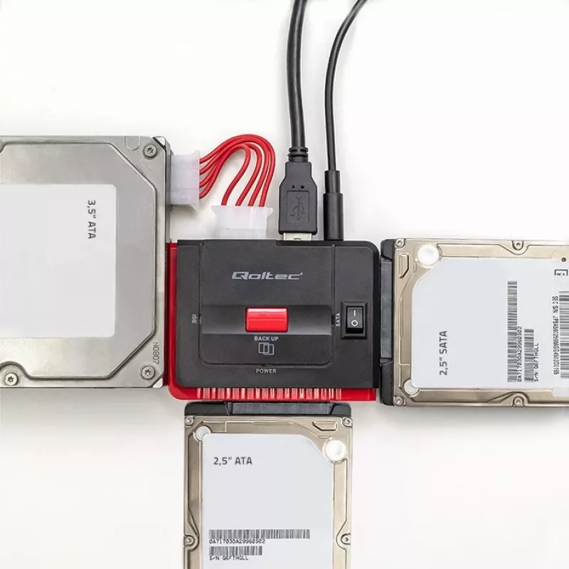 USB 3.0 į IDE SATA III adapteris QOLTEC 50645