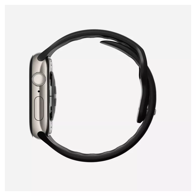 Laikrodžio dirželis Nomad Tempo Band Black Rubber, 18 mm plotis, tinka riešui 135–175 mm