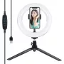 Puluz Trikojis su 20 cm LED Žiedine Šviesa Vlogų Kūrimui PKT3073B