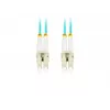 Skaidulinis optinis kabelis LANBERG FO-LULU-MD31-0030-TQ, OM3, LC–LC, 3 m, aqua