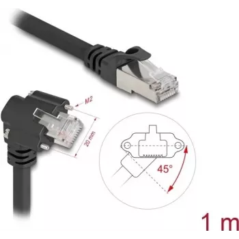 DeLOCK 80917 tinklo kabelis 1m Cat6 S/FTP RJ-45 juodas