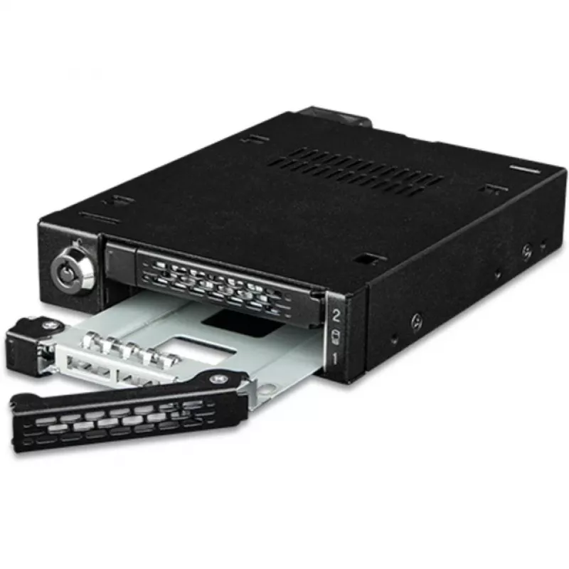 Adapterinis rėmelis dviems 6,3 cm U.2/U.3 NVMe SSD diskams į 3,5 colio lizdą „Icy Dock MB092VK-B“ (juodas)