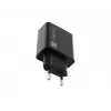 NATEC AC greitasis laidinis sieninis įkroviklis Ribera — 18 W (5–15 V, iki 3 A), 1× USB-A, Huawei FCP/SCP, juodas