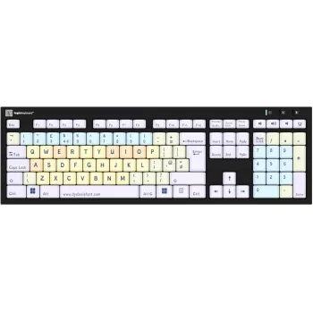 Klaviatūra LogicKeyboard Dyslexie Keyboard Nero UK skirta PC LKB-DYSLEX-BJPU-UK – UK išdėstymas, disleksijai pritaikytas klavišų dizainas