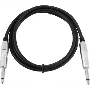 Mono 6,3 mm laidas Omnitronic 1,5 m — 6,3 mm TS (mono) instrumentinis/linijinis laidas, juodas